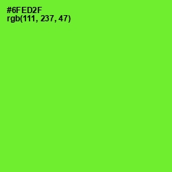 #6FED2F - Bright Green Color Image