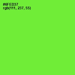 #6FED37 - Bright Green Color Image