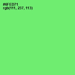 #6FED71 - Screamin' Green Color Image