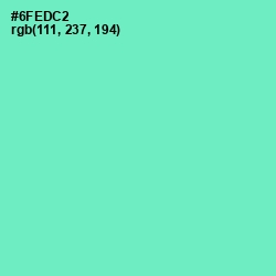 #6FEDC2 - Aquamarine Color Image