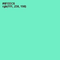 #6FEEC6 - Aquamarine Color Image