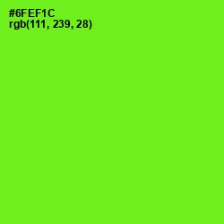 #6FEF1C - Bright Green Color Image