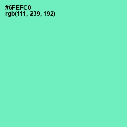 #6FEFC0 - Aquamarine Color Image