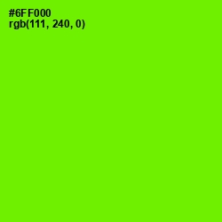 #6FF000 - Bright Green Color Image