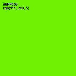 #6FF005 - Bright Green Color Image