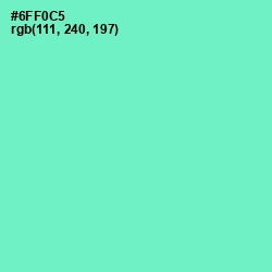 #6FF0C5 - Aquamarine Color Image