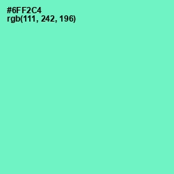 #6FF2C4 - Aquamarine Color Image