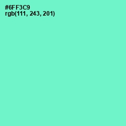 #6FF3C9 - Aquamarine Color Image