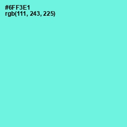 #6FF3E1 - Aquamarine Color Image