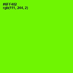 #6FF402 - Bright Green Color Image