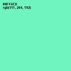 #6FF4C0 - Aquamarine Color Image