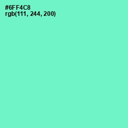 #6FF4C8 - Aquamarine Color Image