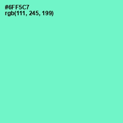 #6FF5C7 - Aquamarine Color Image