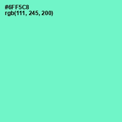 #6FF5C8 - Aquamarine Color Image