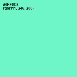 #6FF6C8 - Aquamarine Color Image