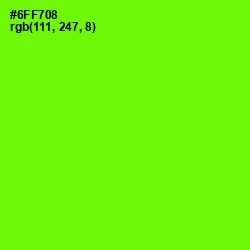 #6FF708 - Bright Green Color Image