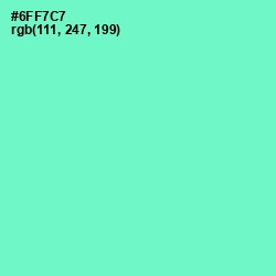 #6FF7C7 - Aquamarine Color Image