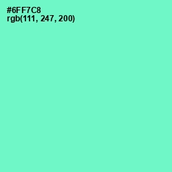 #6FF7C8 - Aquamarine Color Image