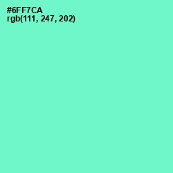 #6FF7CA - Aquamarine Color Image