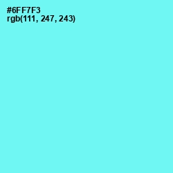 #6FF7F3 - Spray Color Image