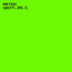 #6FF803 - Bright Green Color Image