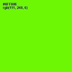 #6FF806 - Bright Green Color Image