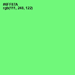 #6FF87A - Screamin' Green Color Image