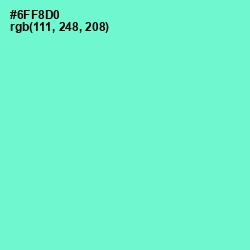 #6FF8D0 - Aquamarine Color Image