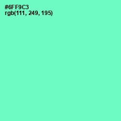 #6FF9C3 - Aquamarine Color Image