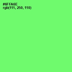 #6FFA6E - Screamin' Green Color Image
