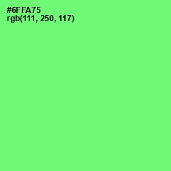 #6FFA75 - Screamin' Green Color Image