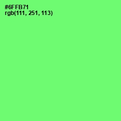 #6FFB71 - Screamin' Green Color Image