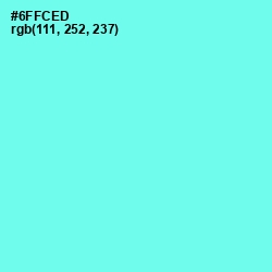 #6FFCED - Aquamarine Color Image