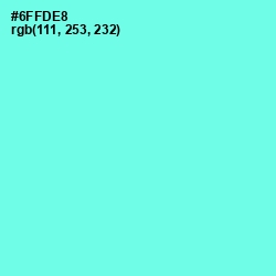 #6FFDE8 - Aquamarine Color Image