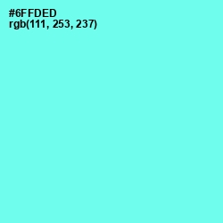 #6FFDED - Aquamarine Color Image