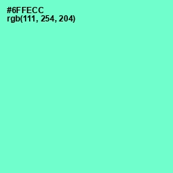 #6FFECC - Aquamarine Color Image