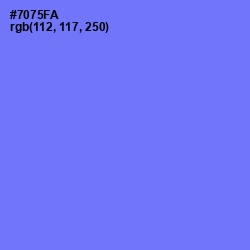 #7075FA - Moody Blue Color Image