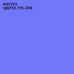 #7077F9 - Moody Blue Color Image
