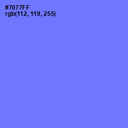 #7077FF - Moody Blue Color Image