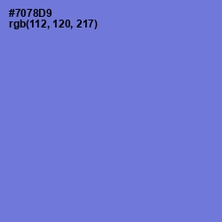 #7078D9 - Moody Blue Color Image