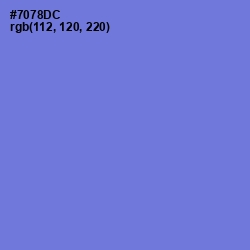 #7078DC - Moody Blue Color Image