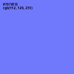 #7078FB - Moody Blue Color Image