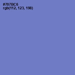 #707BC6 - Moody Blue Color Image