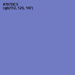 #707DC5 - Moody Blue Color Image