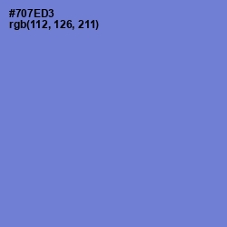 #707ED3 - Moody Blue Color Image