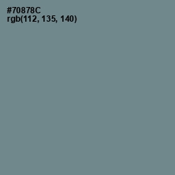 #70878C - Blue Smoke Color Image