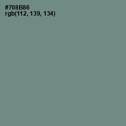 #708B86 - Blue Smoke Color Image