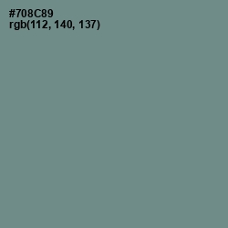 #708C89 - Blue Smoke Color Image