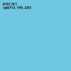 #70C7E1 - Aquamarine Blue Color Image