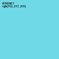 #70D9E7 - Aquamarine Blue Color Image